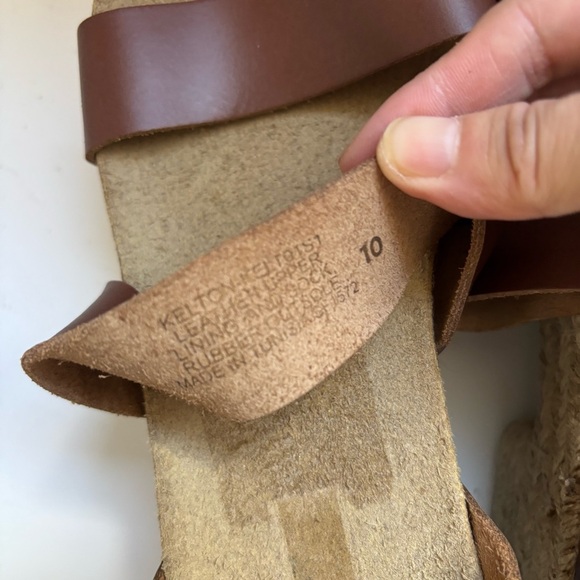 Steve Madden Kelton Brown Leather Platform Sandals Sz 10 - Picture 9 of 10